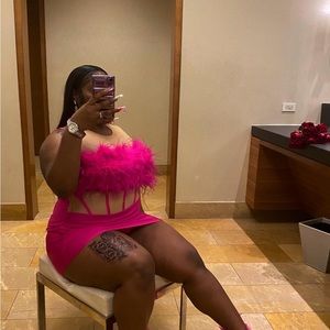 FashionNova Feather Birthday Dress